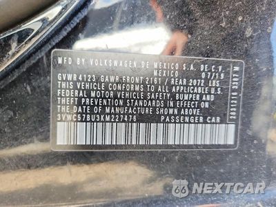 Zdjęcie 12 z 12 samochodu: 2019 VOLKSWAGEN JETTA S VIN:3VWC57BU3KM227476 - miniatura