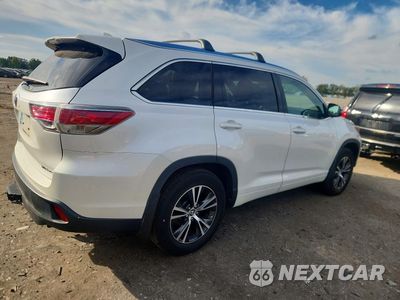 Trzecie zdjęcie samochodu z tyłu: 2016 TOYOTA HIGHLANDER XLE VIN:5TDJKRFH9GS285434 - miniatura