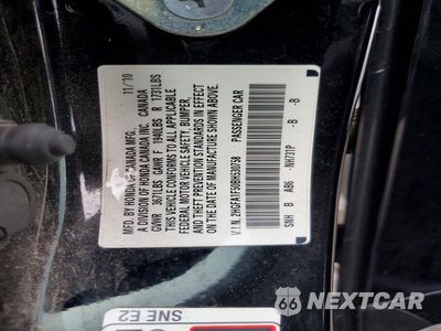 Zdjęcie 13 z 13 samochodu: 2011 HONDA CIVIC LX VIN:2HGFA1F50BH530758 - miniatura
