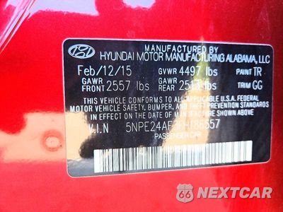 Zdjęcie 12 z 12 samochodu: 2015 HYUNDAI SONATA SE VIN:5NPE24AF3FH186557 - miniatura