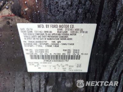 Zdjęcie 12 z 12 samochodu: 2014 FORD FLEX SEL VIN:2FMGK5C82EBD27797 - miniatura
