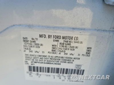 Zdjęcie 13 z 13 samochodu: 2021 FORD EDGE TITANIUM VIN:2FMPK4K94MBA34048 - miniatura