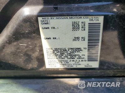 Zdjęcie 12 z 12 samochodu: 2016 NISSAN ALTIMA 2.5 S VIN:1N4AL3APXGC287189 - miniatura