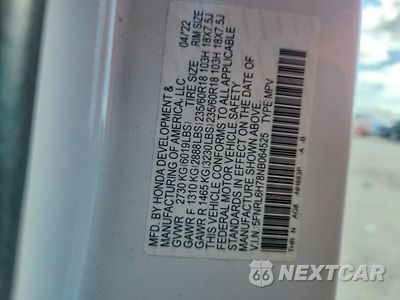 Zdjęcie 13 z 13 samochodu: 2022 HONDA ODYSSEY EXL VIN:5FNRL6H78NB064525 - miniatura