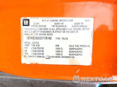 Zdjęcie 13 z 13 samochodu: 2003 GMC SAVANA 3500 DELIVERY VAN VIN:1GTHG39U331176142 - miniatura