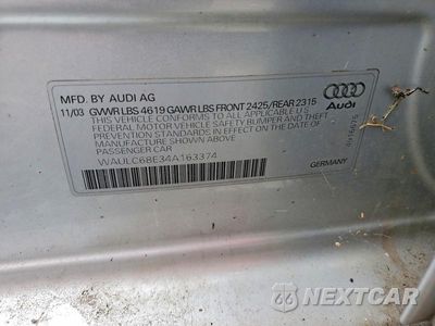Zdjęcie 12 z 12 samochodu: 2004 AUDI A4 1.8T QUATTRO VIN:WAULC68E34A163374 - miniatura
