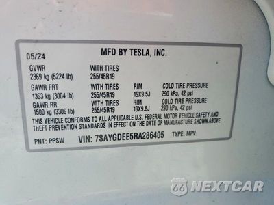 Zdjęcie 14 z 14 samochodu: 2024 TESLA MODEL Y VIN:7SAYGDEE5RA286405 - miniatura