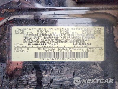 Zdjęcie 12 z 12 samochodu: 2011 NISSAN SENTRA 2.0 VIN:3N1AB6AP8BL701147 - miniatura