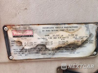 Zdjęcie 10 z 10 samochodu: 1999 FORD F550 SUPER DUTY STRIPPED CHASSIS VIN:3FCNF53S1XJA32785 - miniatura