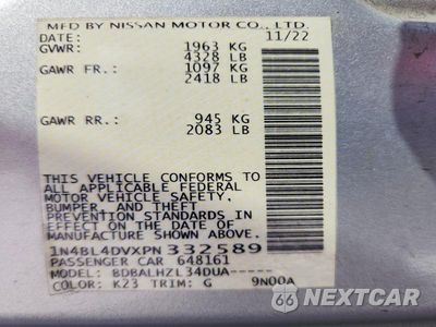 Zdjęcie 13 z 13 samochodu: 2023 NISSAN ALTIMA SV VIN:1N4BL4DVXPN332589 - miniatura
