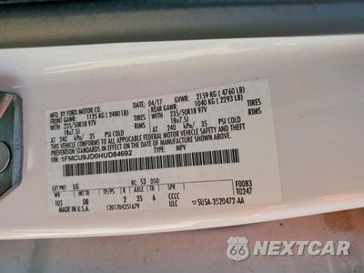 Zdjęcie 13 z 13 samochodu: 2017 FORD ESCAPE TITANIUM VIN:1FMCU9JD0HUD84692 - miniatura