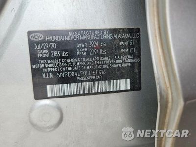 Zdjęcie 12 z 12 samochodu: 2020 HYUNDAI ELANTRA SEL VIN:5NPD84LF0LH611316 - miniatura