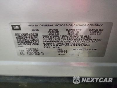 Zdjęcie 13 z 13 samochodu: 2019 CHEVROLET EQUINOX LT VIN:2GNAXVEX2K6163804 - miniatura