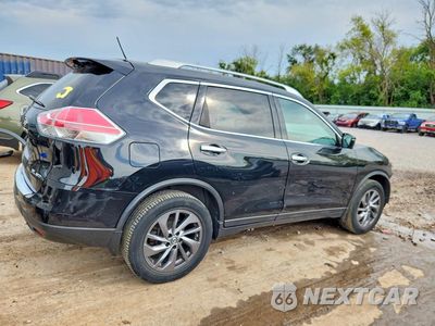 Trzecie zdjęcie samochodu z tyłu: 2016 NISSAN ROGUE SL VIN:5N1AT2MV8GC737366 - miniatura