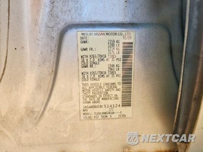 Zdjęcie 13 z 13 samochodu: 2009 NISSAN XTERRA X VIN:5N1AN08U59C514124 - miniatura