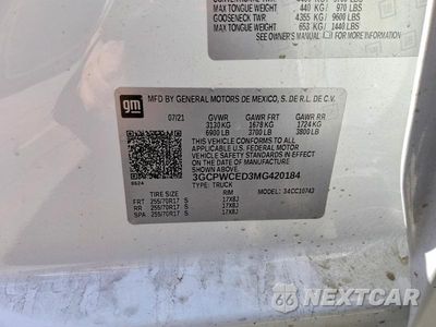 Zdjęcie 12 z 12 samochodu: 2021 CHEVROLET SILVERADO C1500 LT VIN:3GCPWCED3MG420184 - miniatura
