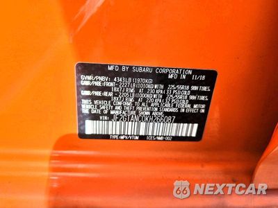 Zdjęcie 12 z 12 samochodu: 2019 SUBARU CROSSTREK LIMITED VIN:JF2GTANC0KH266087 - miniatura