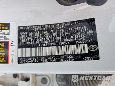 Zdjęcie 12 z 12 samochodu: 2016 TOYOTA CAMRY SE VIN:4T1BF1FK8GU156274 - miniatura