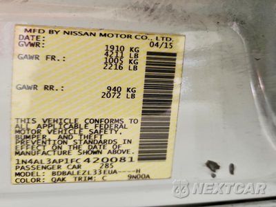 Zdjęcie 12 z 12 samochodu: 2015 NISSAN ALTIMA 2.5 S VIN:1N4AL3AP1FC420081 - miniatura