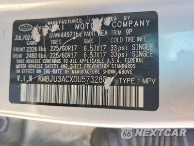 Zdjęcie 14 z 14 samochodu: 2013 HYUNDAI TUCSON GLS VIN:KM8JU3ACXDU573288 - miniatura