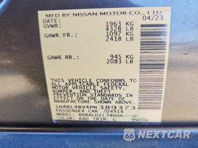 Zdjęcie 12 z 12 samochodu: 2023 NISSAN ALTIMA S VIN:1N4BL4BV4PN389373 - miniatura