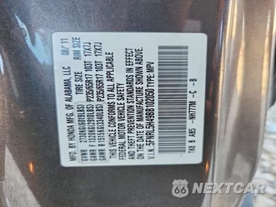 Zdjęcie 13 z 13 samochodu: 2011 HONDA ODYSSEY EX VIN:5FNRL5H49BB102050 - miniatura
