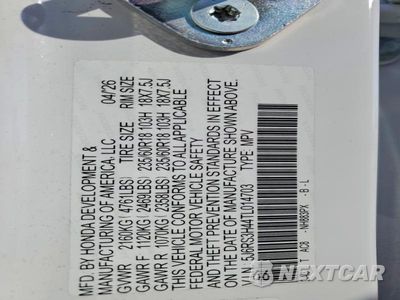 Zdjęcie 13 z 13 samochodu: 2026 HONDA CR-V EX VIN:5J6RS3H44TL014703 - miniatura