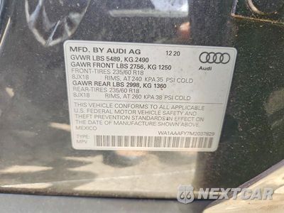 Zdjęcie 13 z 13 samochodu: 2021 AUDI Q5 PREMIUM VIN:WA1AAAFY7M2037829 - miniatura