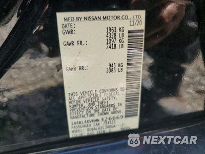 Zdjęcie 13 z 13 samochodu: 2021 NISSAN ALTIMA SV VIN:1N4BL4DV6MN326669 - miniatura