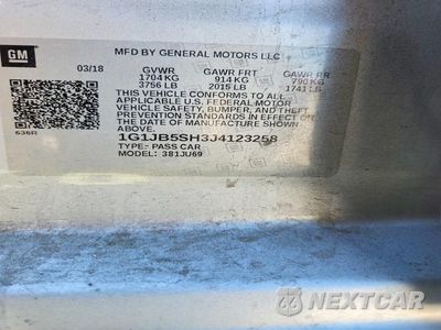 Zdjęcie 12 z 12 samochodu: 2018 CHEVROLET SONIC LS VIN:1G1JB5SH3J4123258 - miniatura