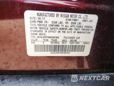 Zdjęcie 12 z 12 samochodu: 2017 INFINITI QX50 BASE VIN:JN1BJ0RP9HM388360 - miniatura