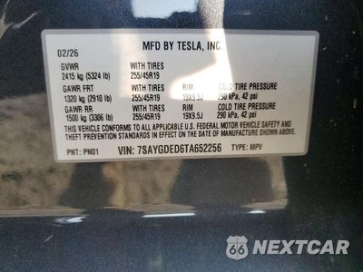 Zdjęcie 12 z 12 samochodu: 2026 TESLA MODEL Y VIN:7SAYGDED6TA652256 - miniatura