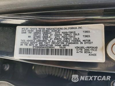 Zdjęcie 12 z 12 samochodu: 2003 TOYOTA TACOMA PRERUNNER V6 VIN:5TEGN92N43Z258541 - miniatura