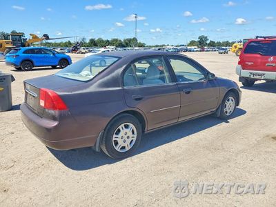 Trzecie zdjęcie samochodu z tyłu: 2001 HONDA CIVIC LX VIN:2HGES16551H541830 - miniatura