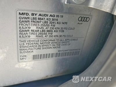 Zdjęcie 14 z 14 samochodu: 2019 AUDI Q7 PREMIUM PLUS VIN:WA1LAAF72KD044219 - miniatura