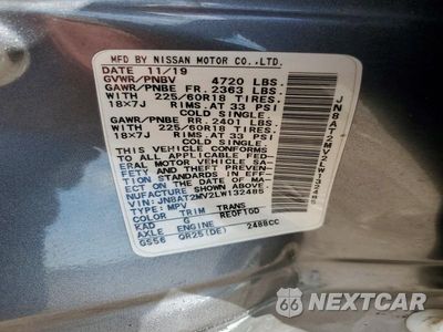 Zdjęcie 12 z 12 samochodu: 2020 NISSAN ROGUE SV VIN:JN8AT2MV2LW132485 - miniatura