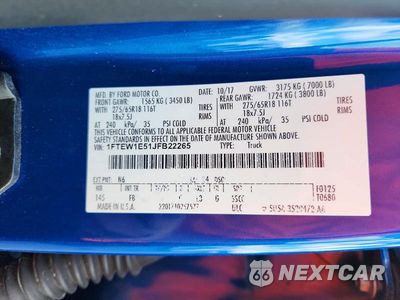 Zdjęcie 12 z 12 samochodu: 2018 FORD F150 SUPERCREW VIN:1FTEW1E51JFB22265 - miniatura