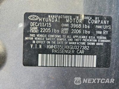 Zdjęcie 12 z 12 samochodu: 2016 HYUNDAI ELANTRA GT BASE VIN:KMHD35LHXGU327382 - miniatura