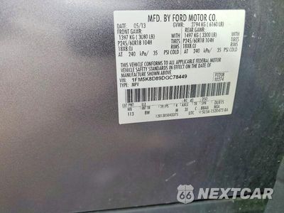 Zdjęcie 13 z 13 samochodu: 2013 FORD EXPLORER XLT VIN:1FM5K8D89DGC78449 - miniatura