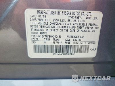 Zdjęcie 13 z 13 samochodu: 2016 INFINITI Q50 SPORT VIN:JN1EV7AP9GM300430 - miniatura
