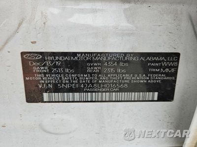 Zdjęcie 12 z 12 samochodu: 2020 HYUNDAI SONATA SEL VIN:5NPEF4JA8LH016568 - miniatura