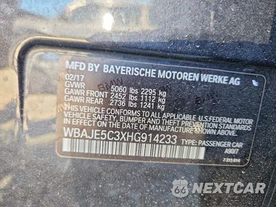 Zdjęcie 12 z 12 samochodu: 2017 BMW 540 I VIN:WBAJE5C3XHG914233 - miniatura