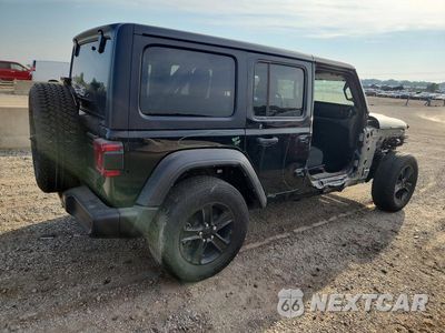 Trzecie zdjęcie samochodu z tyłu: 2021 JEEP WRANGLER UNLIMITED SPORT VIN:1C4HJXDGXMW678533 - miniatura