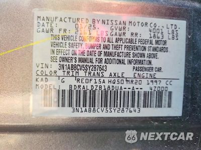 Zdjęcie 12 z 12 samochodu: 2025 NISSAN SENTRA SV VIN:3N1AB8CV5SY287643 - miniatura