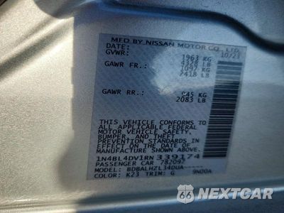 Zdjęcie 12 z 12 samochodu: 2024 NISSAN ALTIMA SV VIN:1N4BL4DV1RN339174 - miniatura