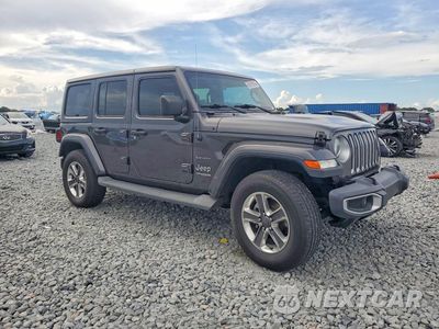 Czwarte zdjęcie samochodu z boku: 2018 JEEP WRANGLER UNLIMITED SAHARA VIN:1C4HJXEG9JW311018 - miniatura