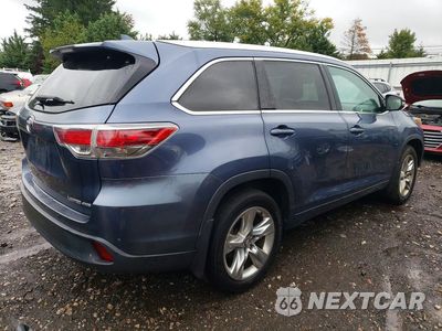 Trzecie zdjęcie samochodu z tyłu: 2016 TOYOTA HIGHLANDER LIMITED VIN:5TDDKRFH6GS315535 - miniatura