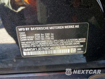 Zdjęcie 12 z 12 samochodu: 2022 BMW 330I VIN:3MW5R1J07N8C46182 - miniatura