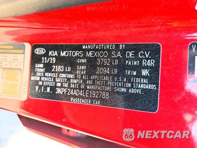 Zdjęcie 12 z 12 samochodu: 2020 KIA FORTE LXS VIN:3KPF24AD4LE192788 - miniatura