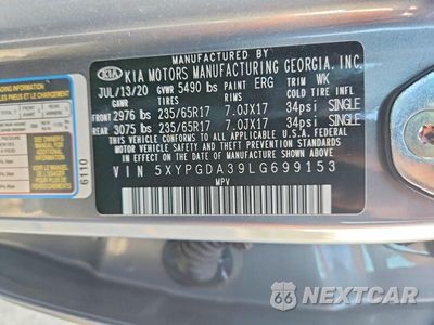 Zdjęcie 13 z 13 samochodu: 2020 KIA SORENTO LX VIN:JA4JS4AX3CU003113 - miniatura